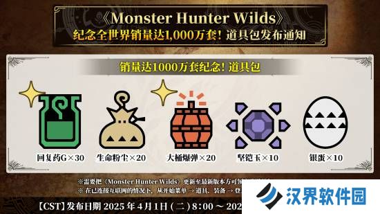 《怪物猎人荒野》达成千万销量 卡普空发福利：登游戏领豪华道具包